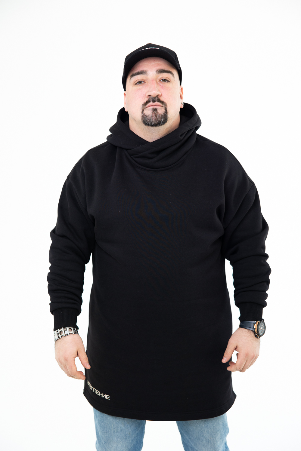  Худи удлиненный «Утепление» черный L в магазине RentaPhoto.Store