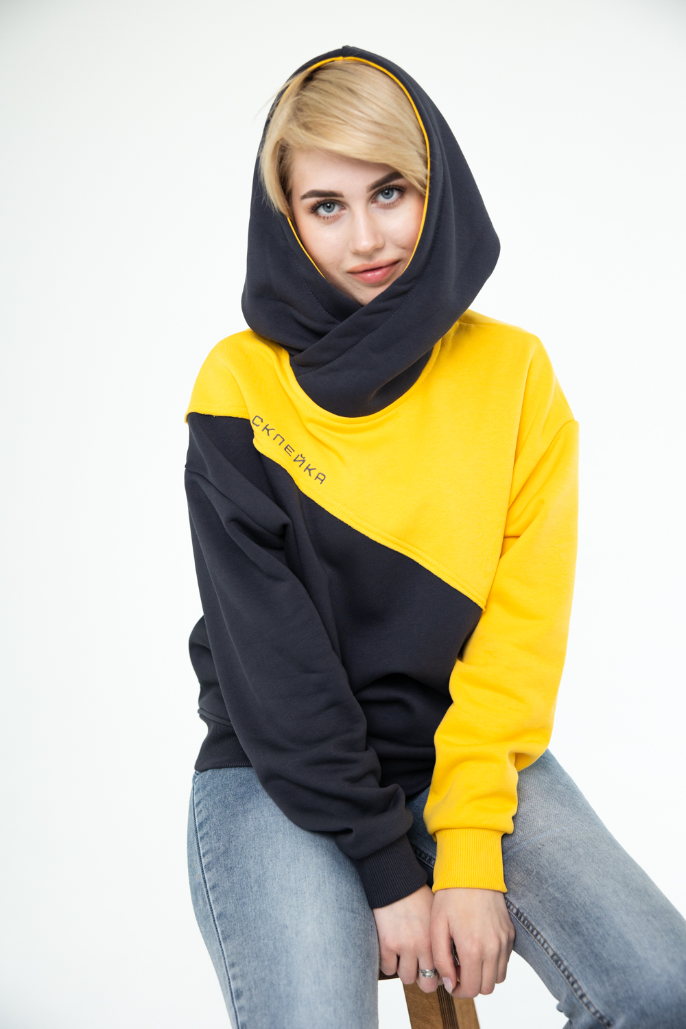 Худи "Склейка" желтый L в магазине RentaPhoto.Store